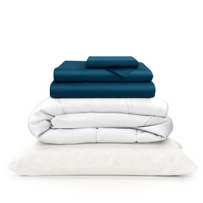 100% Bamboo Sheets + Luxury Comforter + Pillows Bundle