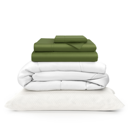 100% Bamboo Sheets + Luxury Comforter + Pillows Bundle
