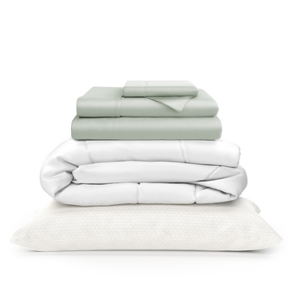 100% Bamboo Sheets + Luxury Comforter + Pillows Bundle