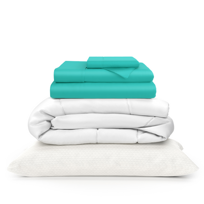 100% Bamboo Sheets + Luxury Comforter + Pillows Bundle