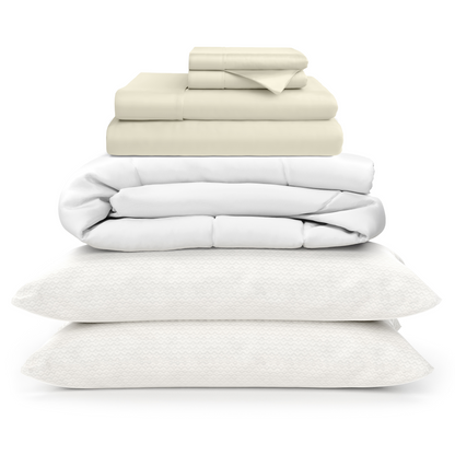 100% Bamboo Sheets + Luxury Comforter + Pillows Bundle