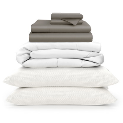 100% Bamboo Sheets + Luxury Comforter + Pillows Bundle