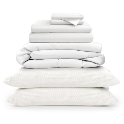 100% Bamboo Sheets + Luxury Comforter + Pillows Bundle
