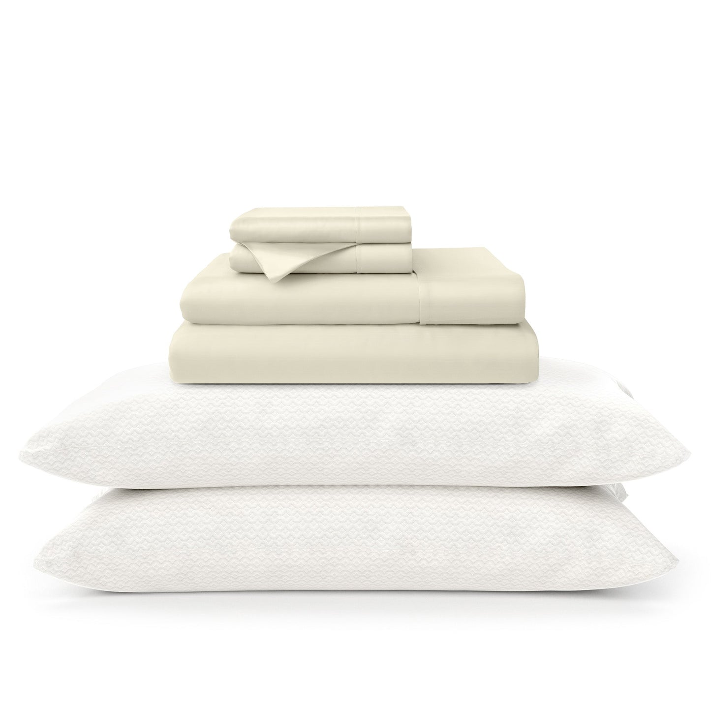 100% Bamboo Sheets & Luxury Pillows Bed Set Bundle