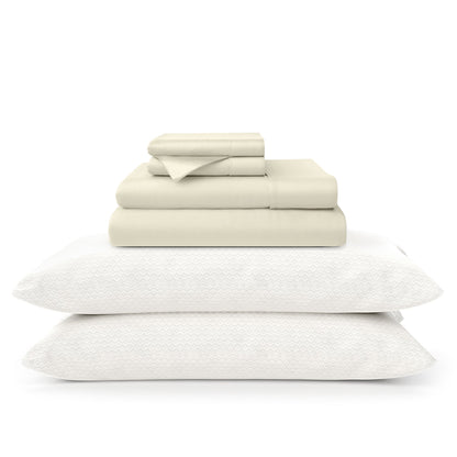 100% Bamboo Sheets & Luxury Pillows Bed Set Bundle