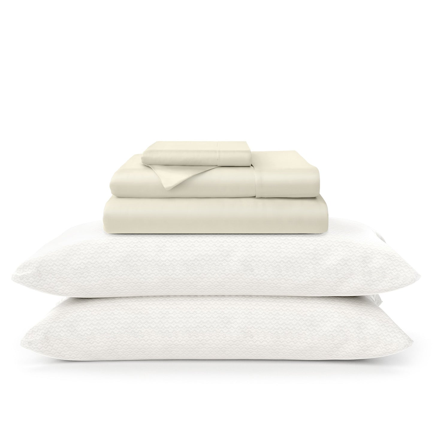 100% Bamboo Sheets & Luxury Pillows Bed Set Bundle