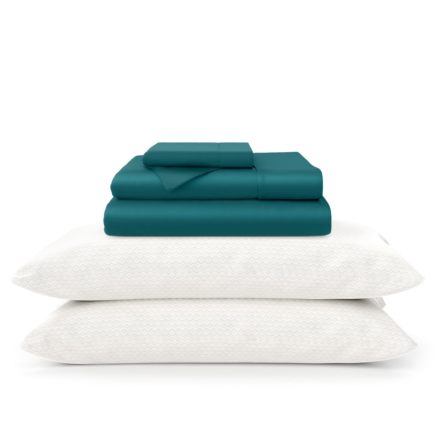 100% Bamboo Sheets & Luxury Pillows Bed Set Bundle
