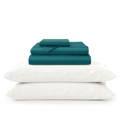 100% Bamboo Sheets & Luxury Pillows Bed Set Bundle