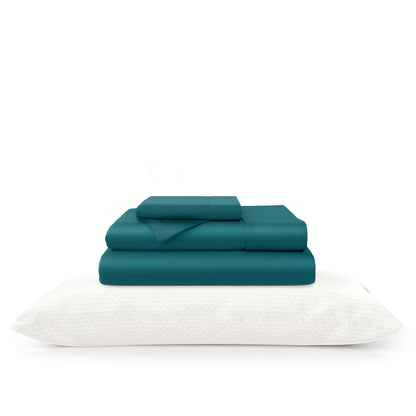100% Bamboo Sheets & Luxury Pillows Bed Set Bundle