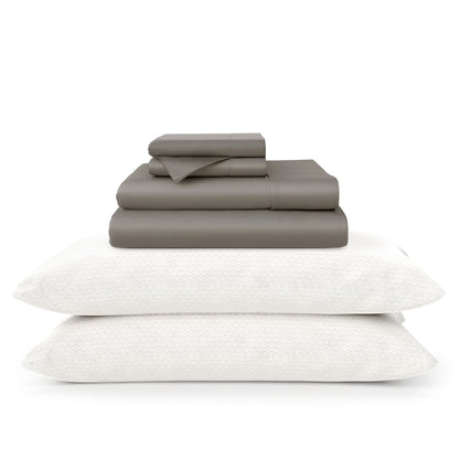 100% Bamboo Sheets & Luxury Pillows Bed Set Bundle