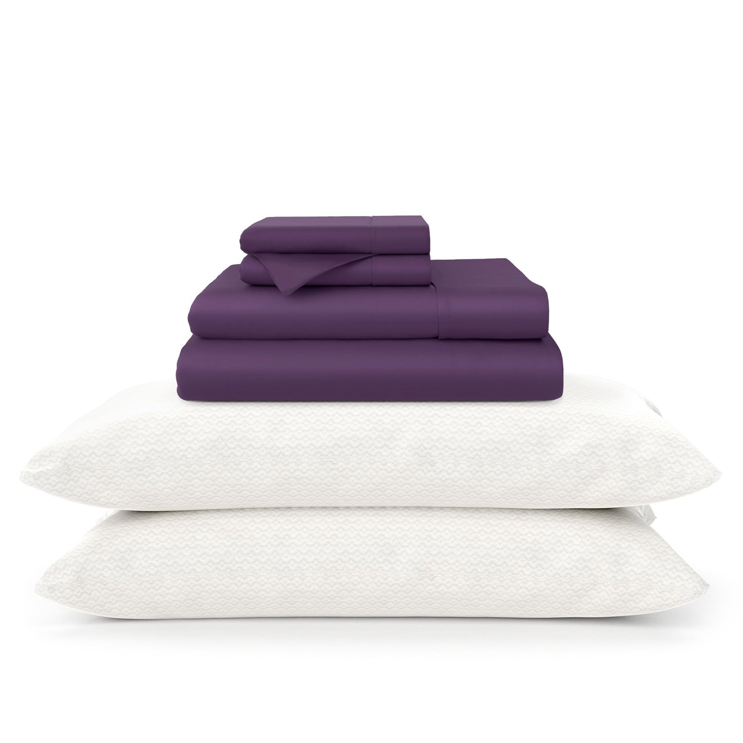 100% Bamboo Sheets & Luxury Pillows Bed Set Bundle