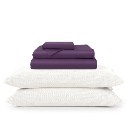 100% Bamboo Sheets & Luxury Pillows Bed Set Bundle