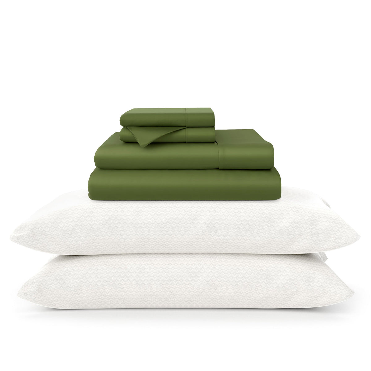 100% Bamboo Sheets & Luxury Pillows Bed Set Bundle