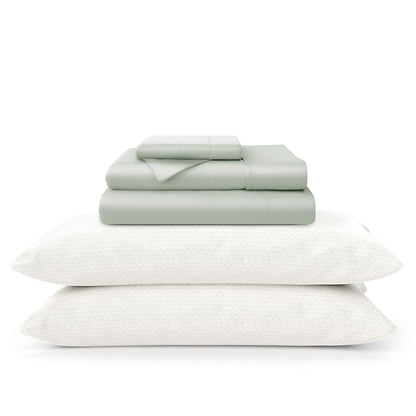 100% Bamboo Sheets & Luxury Pillows Bed Set Bundle