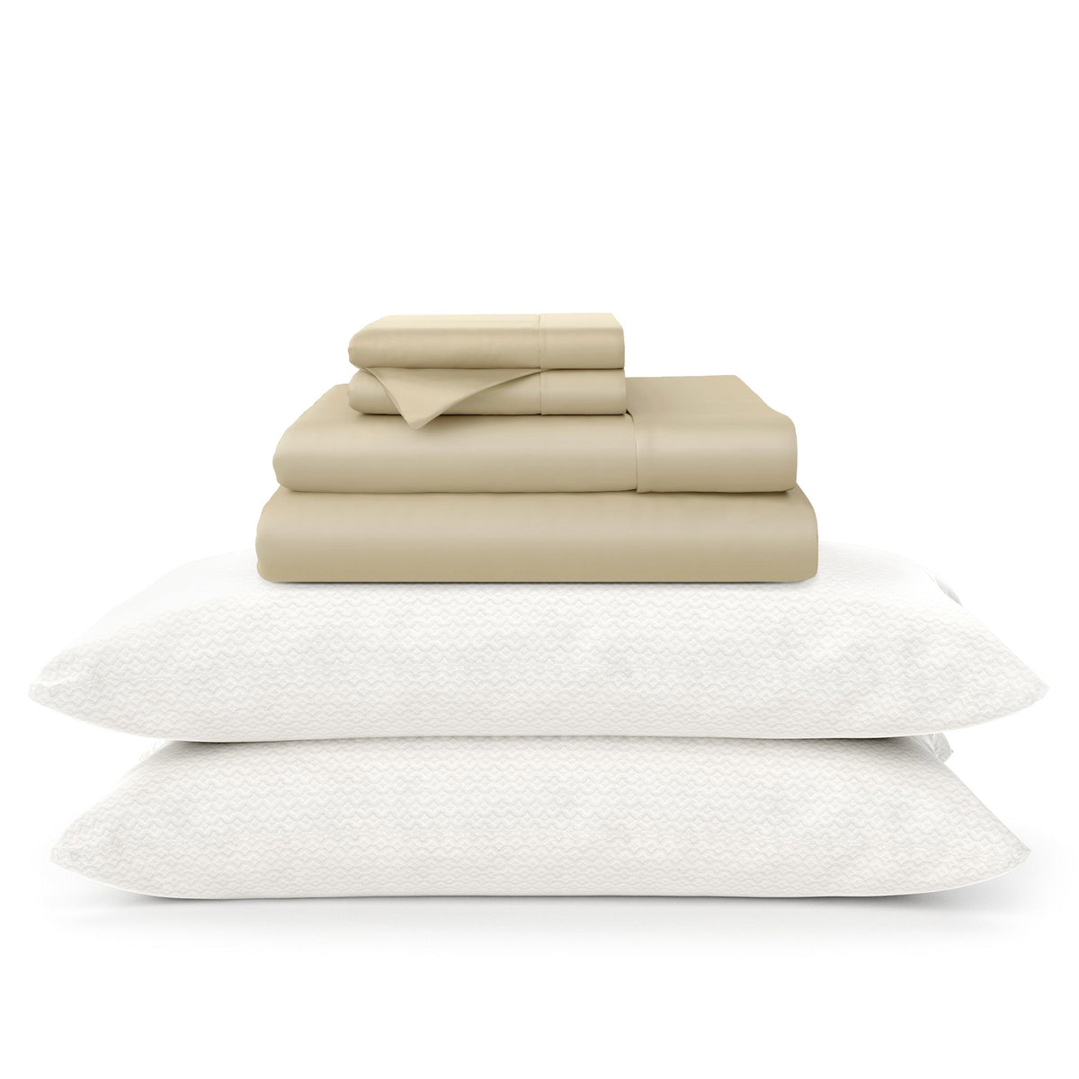 100% Bamboo Sheets & Luxury Pillows Bed Set Bundle