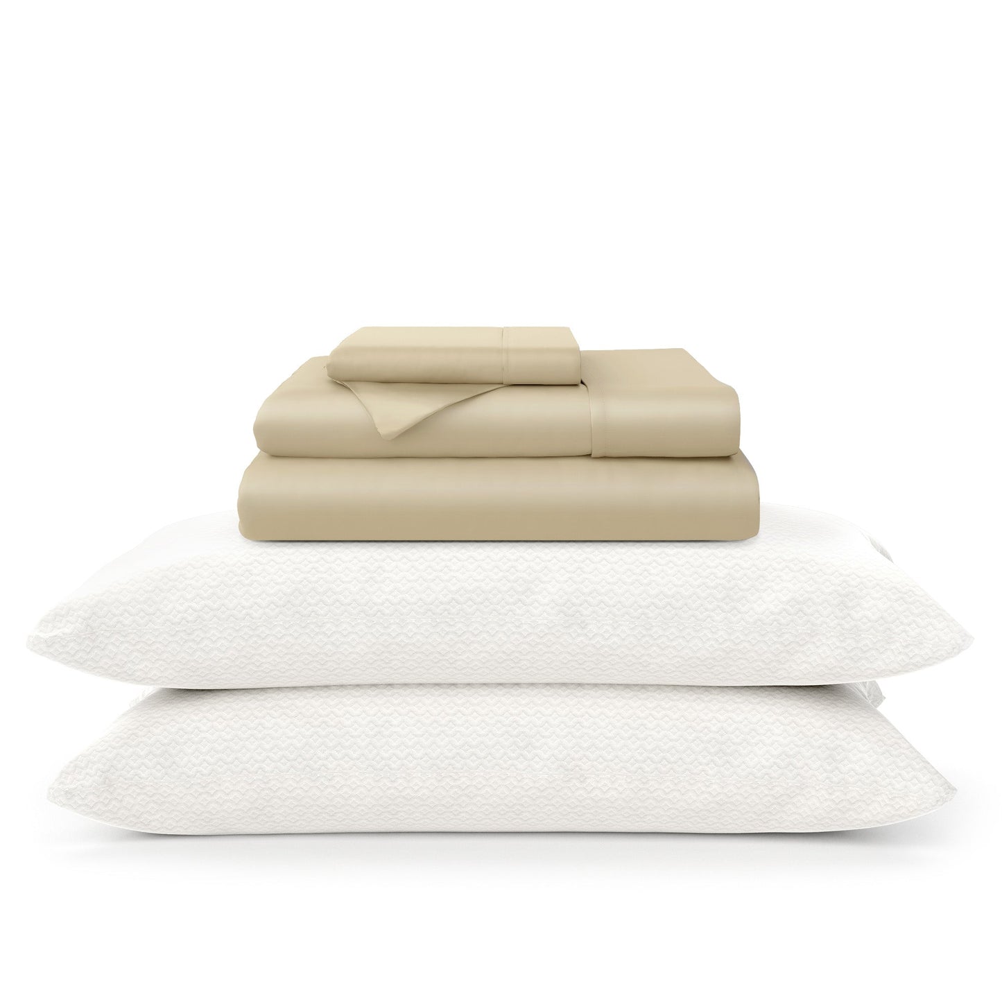 100% Bamboo Sheets & Luxury Pillows Bed Set Bundle
