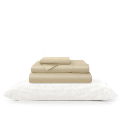 100% Bamboo Sheets & Luxury Pillows Bed Set Bundle