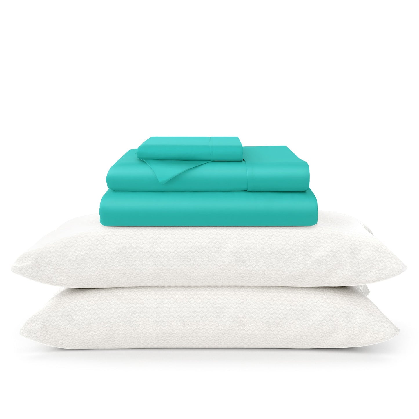 100% Bamboo Sheets & Luxury Pillows Bed Set Bundle