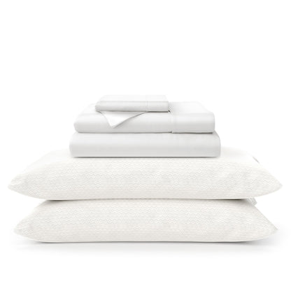 100% Bamboo Sheets & Luxury Pillows Bed Set Bundle