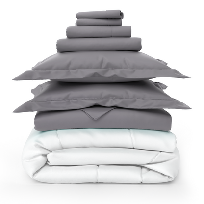 Luxury Sheets, Duvet Cover & Comforter Bed Set Bundle