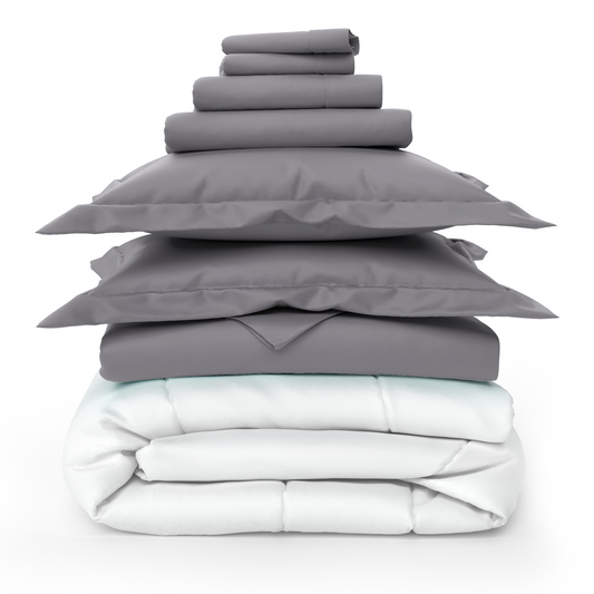 Luxury Sheets, Duvet Cover & Comforter Bed Set Bundle
